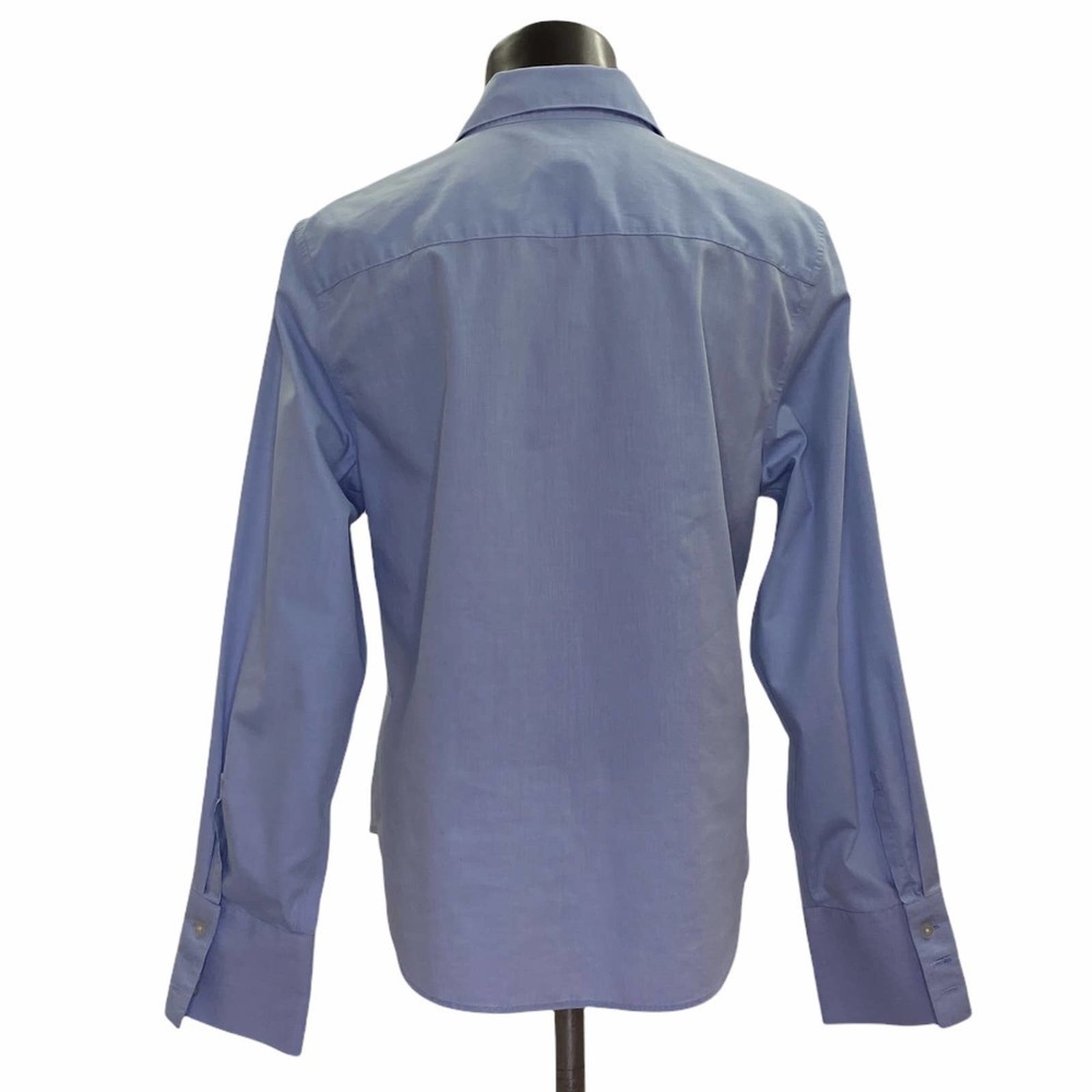 Kenar Solid Blue Long Sleeve Button Down Shirt - image 2